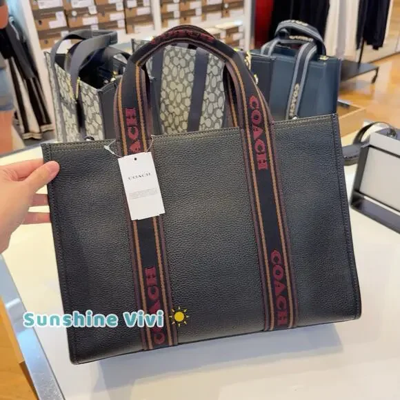 NWT Coach Smith Tote CU997 Leather Silver/Black Multi